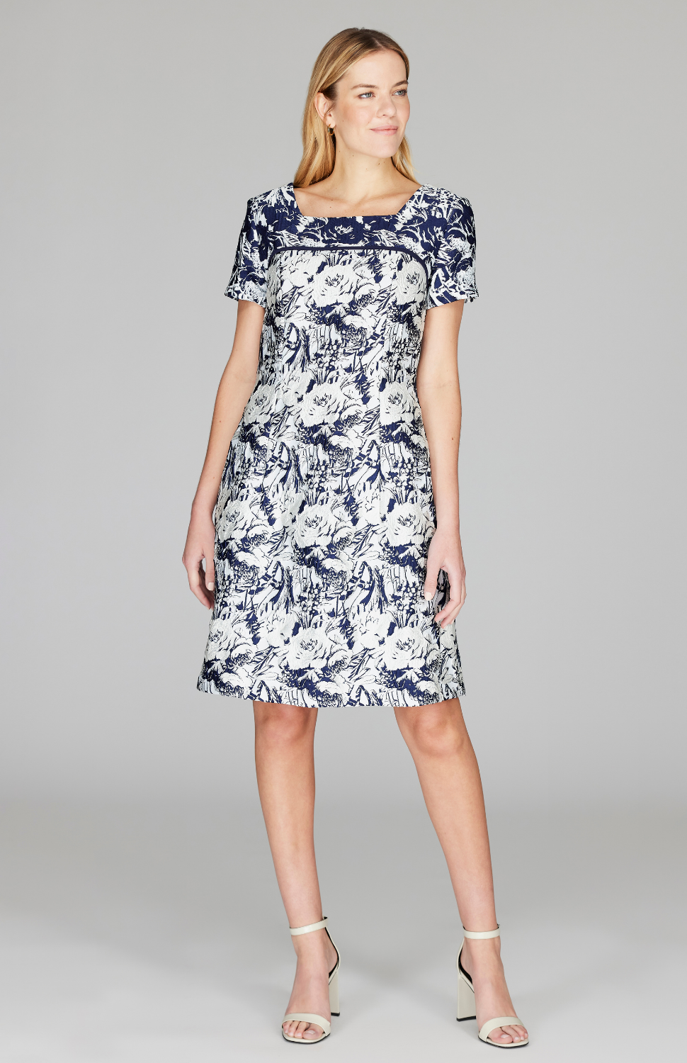short sleeve fit & flare dress Sweetheart Short Sleeve Fit & Flare Dress