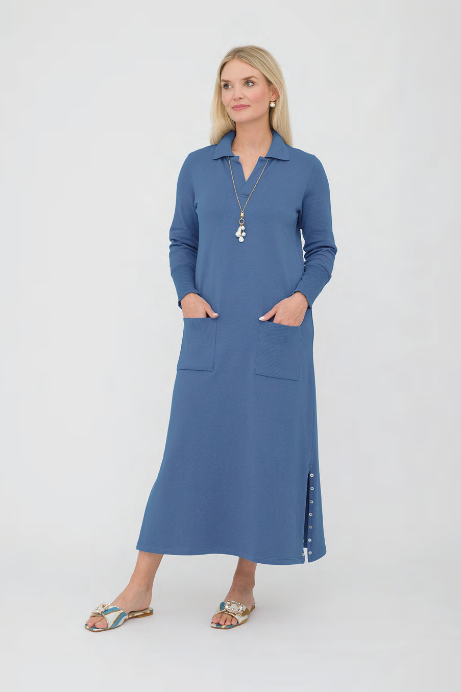 Long sleeve polo dress deals