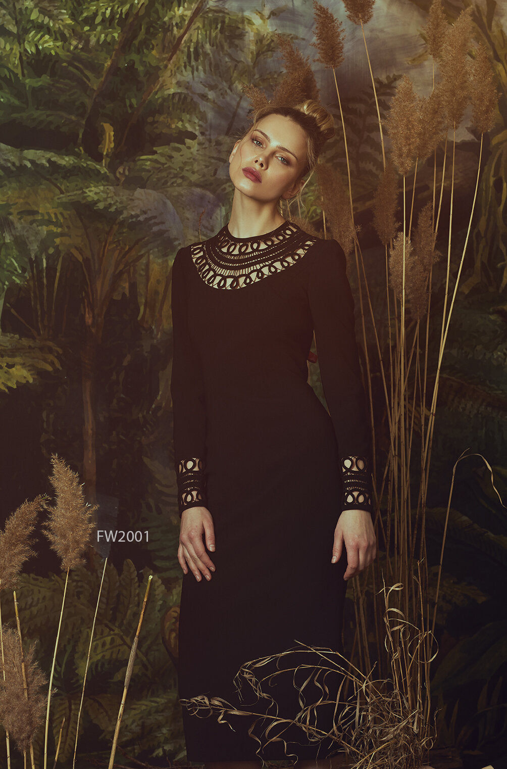 Long Sleeve Macrame Gown