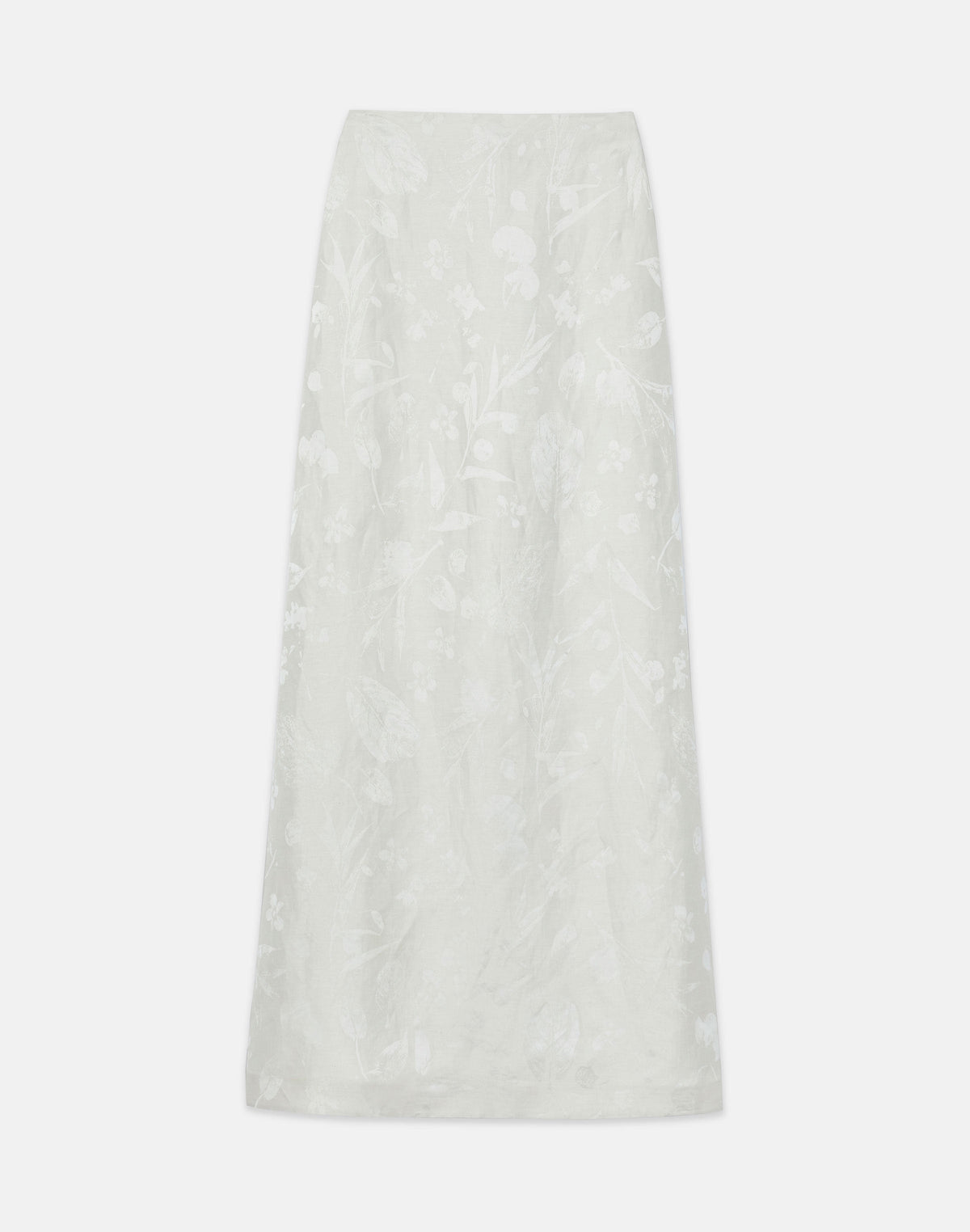 Eco Flora Jacquard Linen-Viscose Maxi Skirt