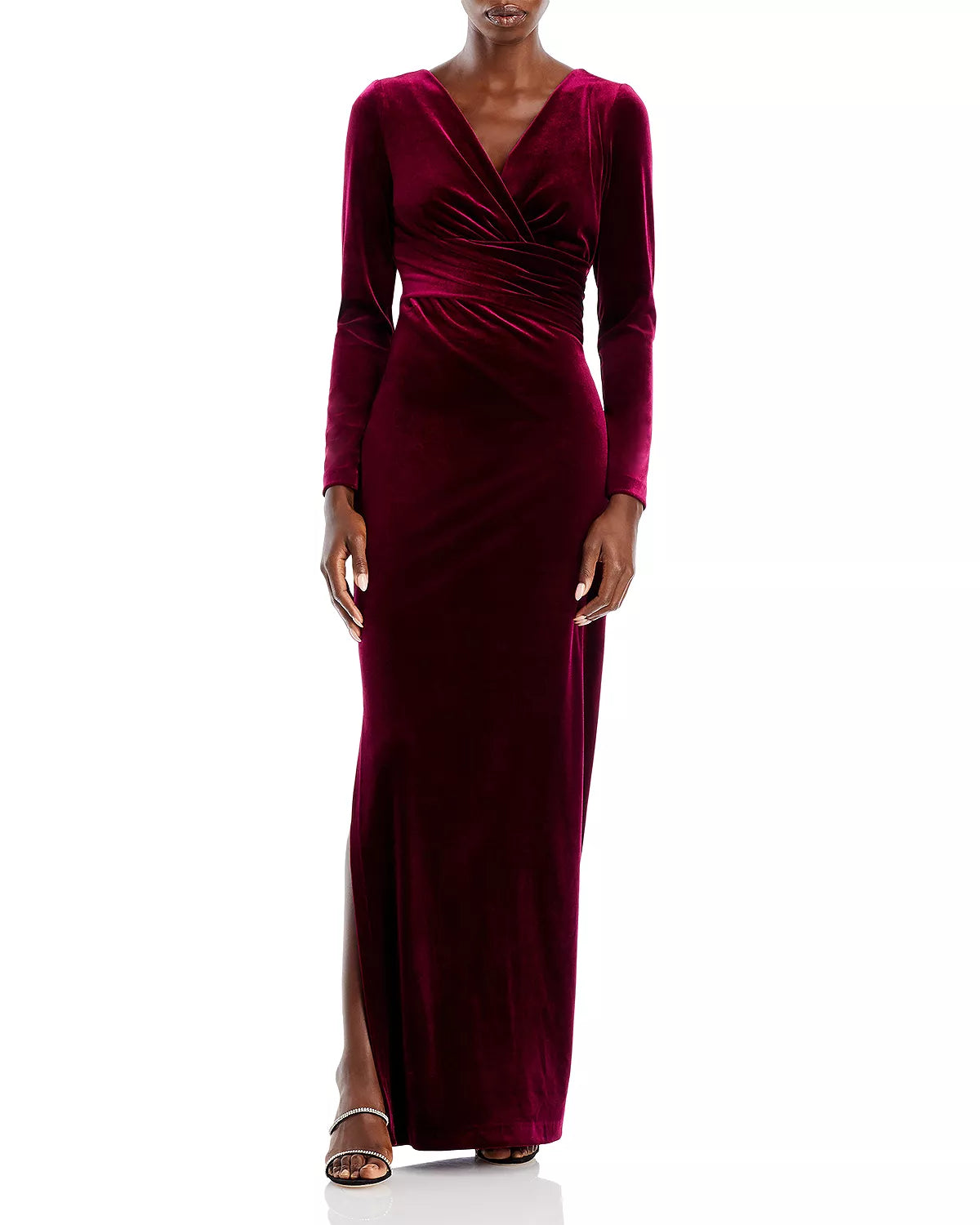 Ruched Velvet Gown