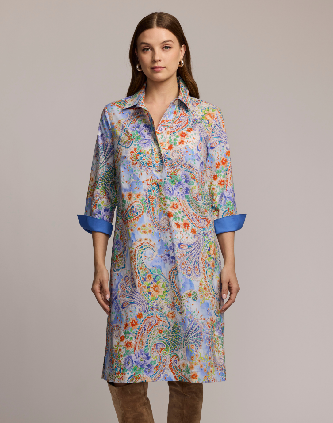 Charlotte 3/4 Sleeve Floral Paisley Dress