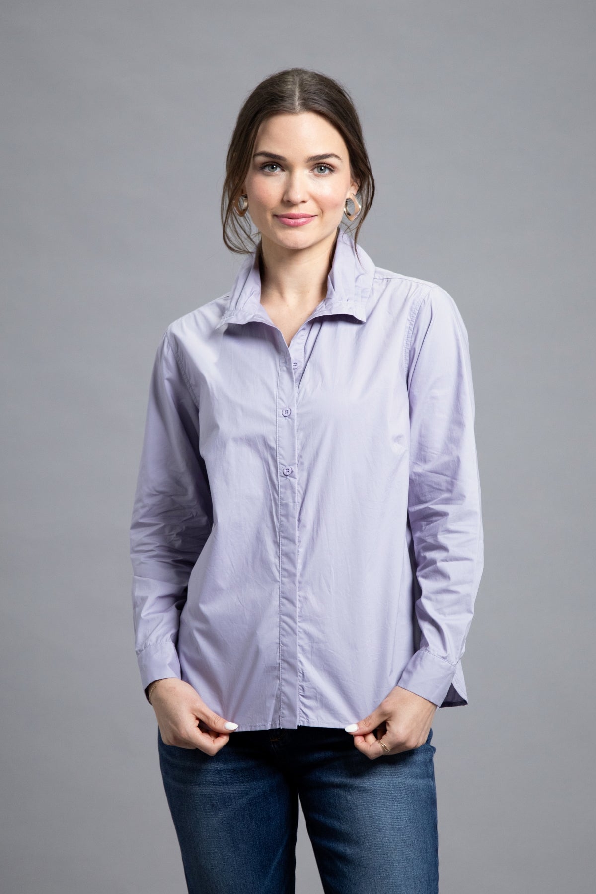 Classic Shirt with Ruched Collar Lilli Sucré