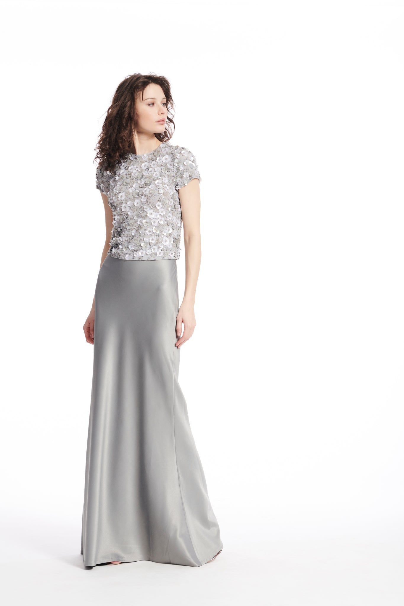 Black and silver a line skirt hot sale