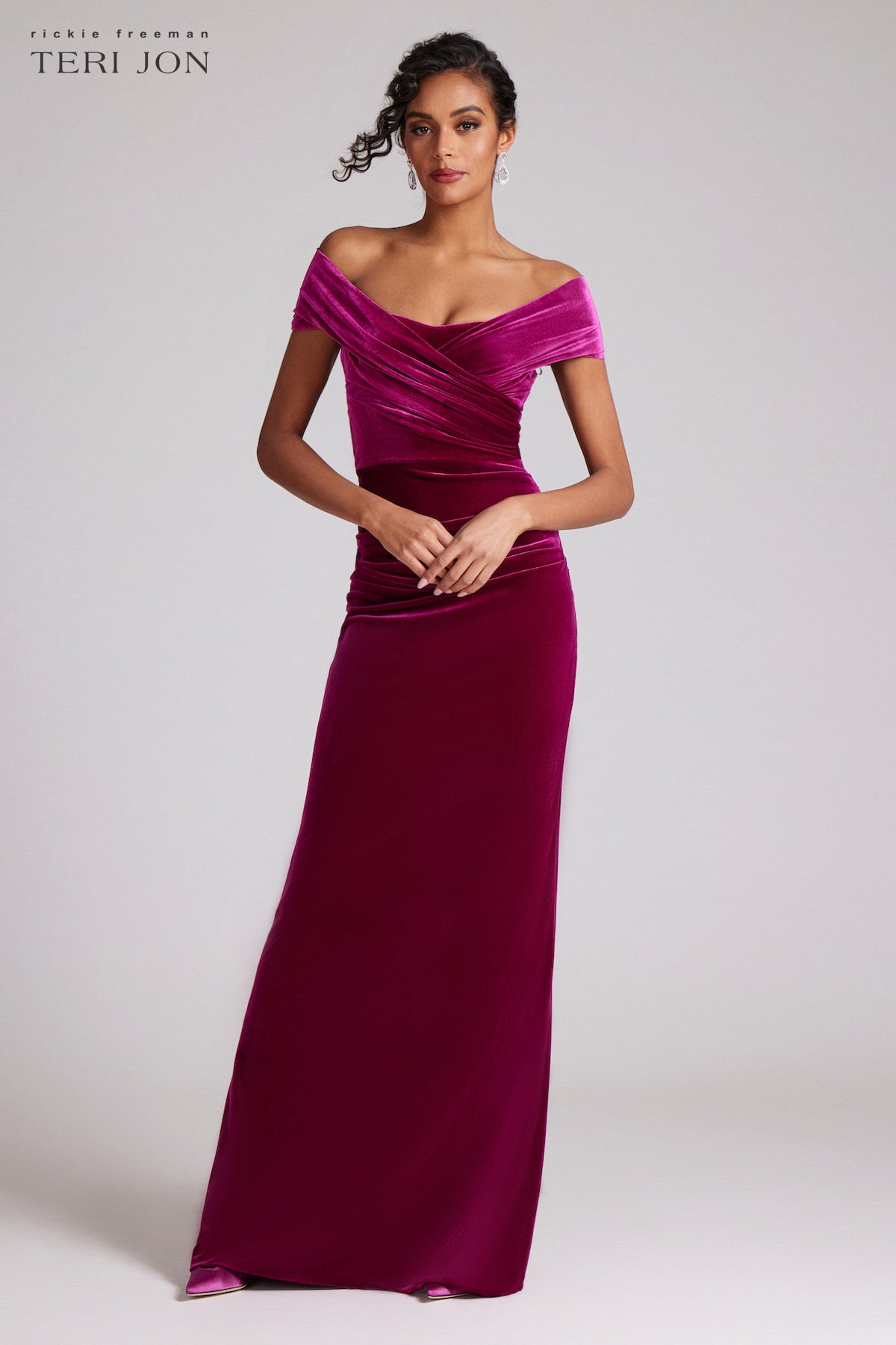 Stretch Draped Gown