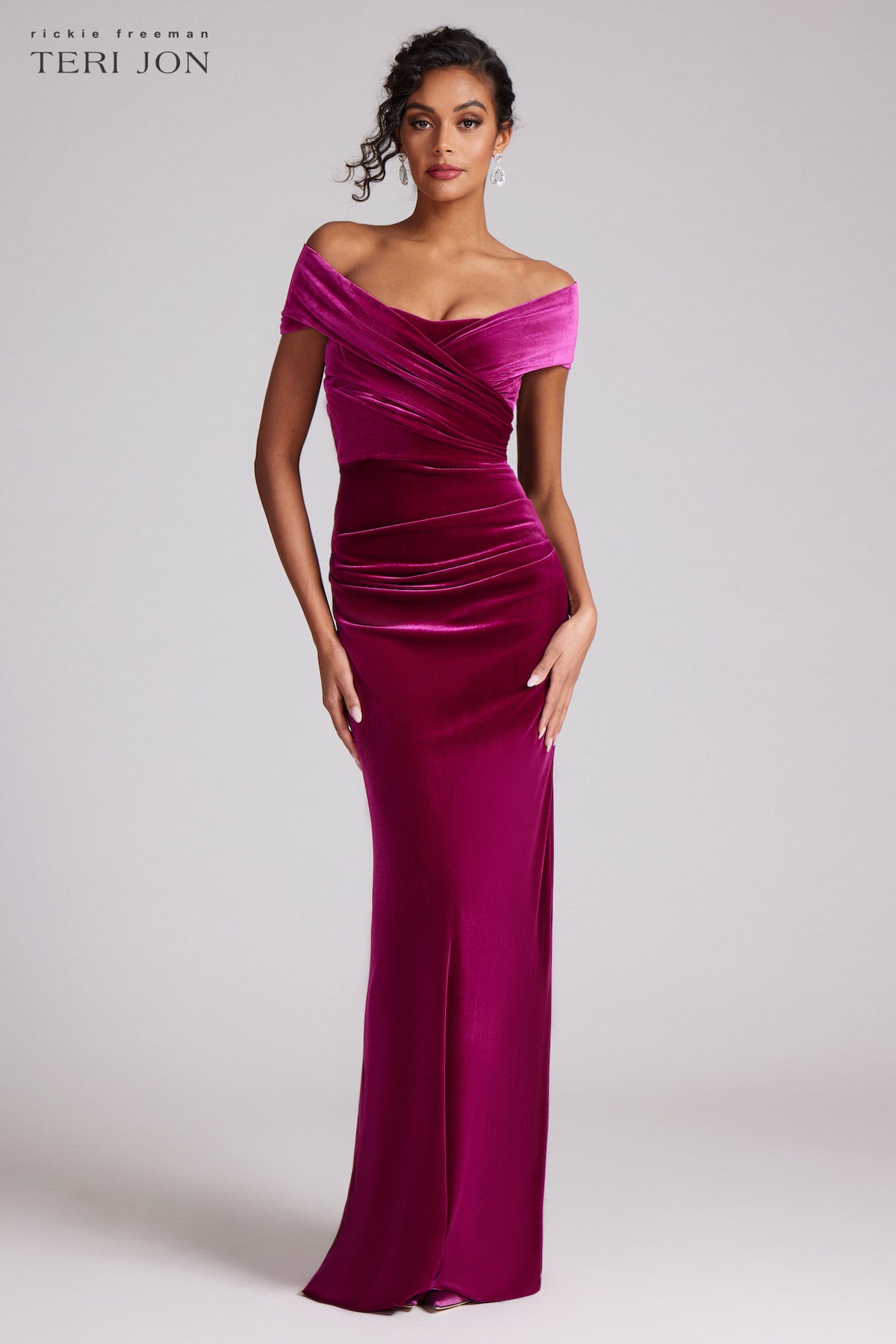 Stretch Draped Gown