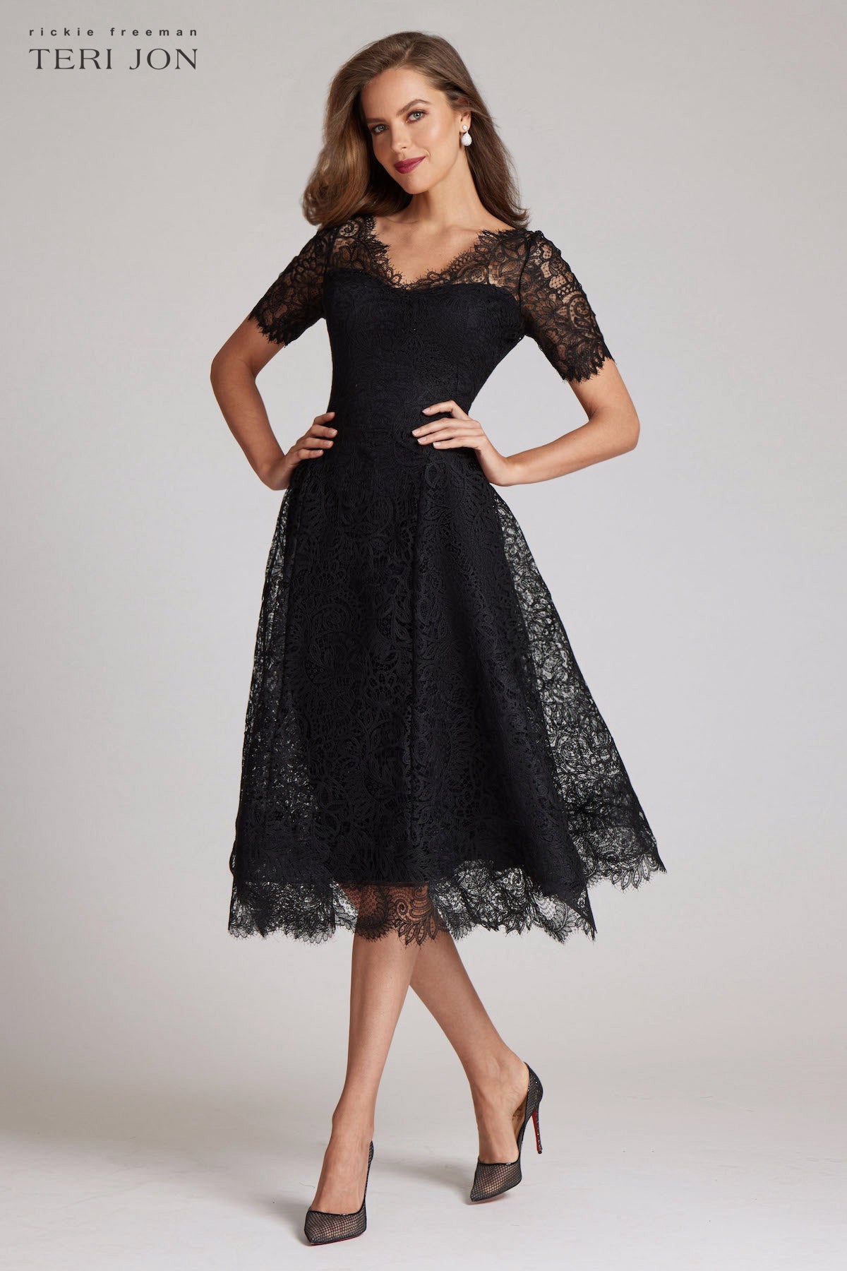 Metallic Lace Flare Dress Ballin's LTD Metallic Lace Flare Dress Ballin's LTD