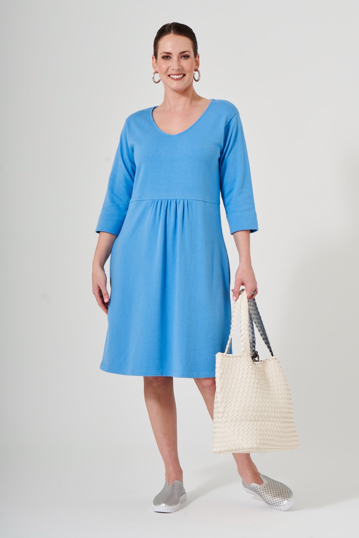 40" Sleeve V-Neck Empire Waist Dress Ballin's LTD 40" Sleeve V-Neck Empire Waist Dress Ballin's LTD