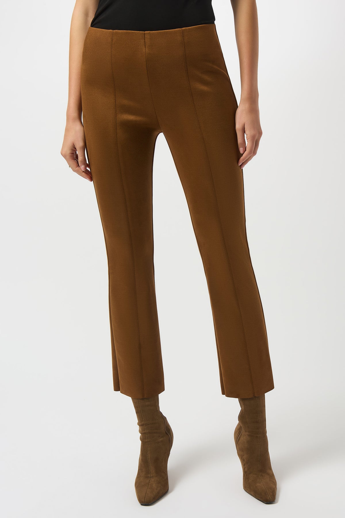 Marled Flare High-rise Trousers