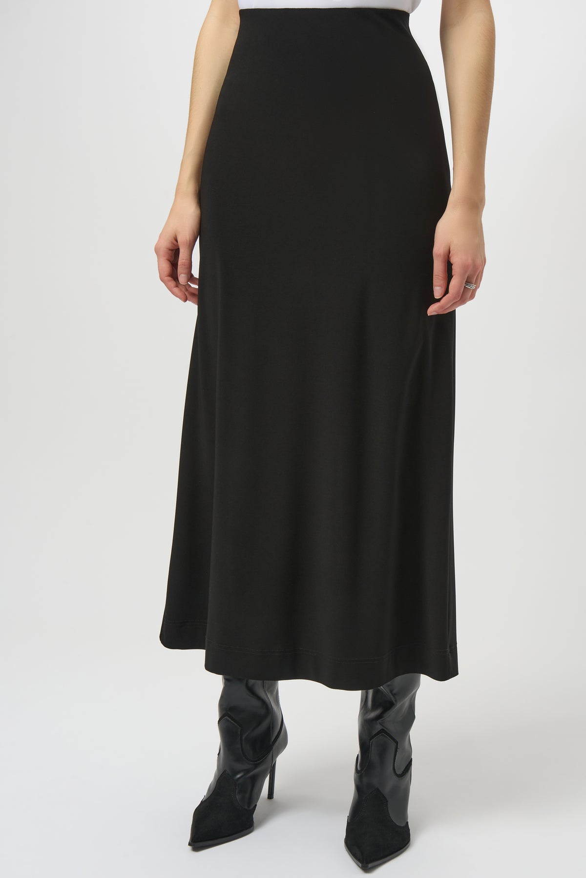 Plain High-waist Pencil Skirt