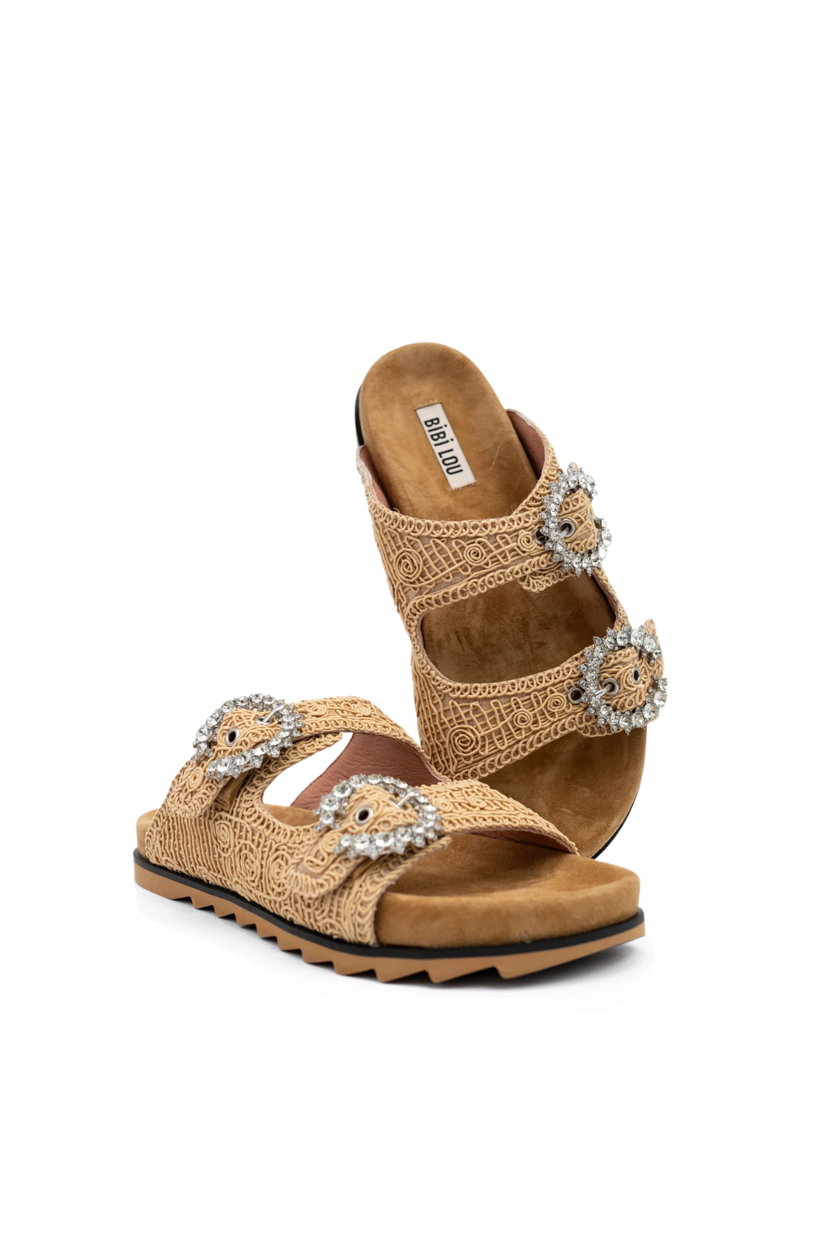 Macrame Sandal with Stone Buckles
