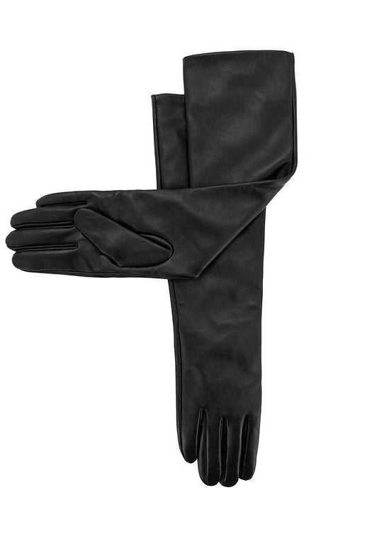 Long Leather Elbow Gloves