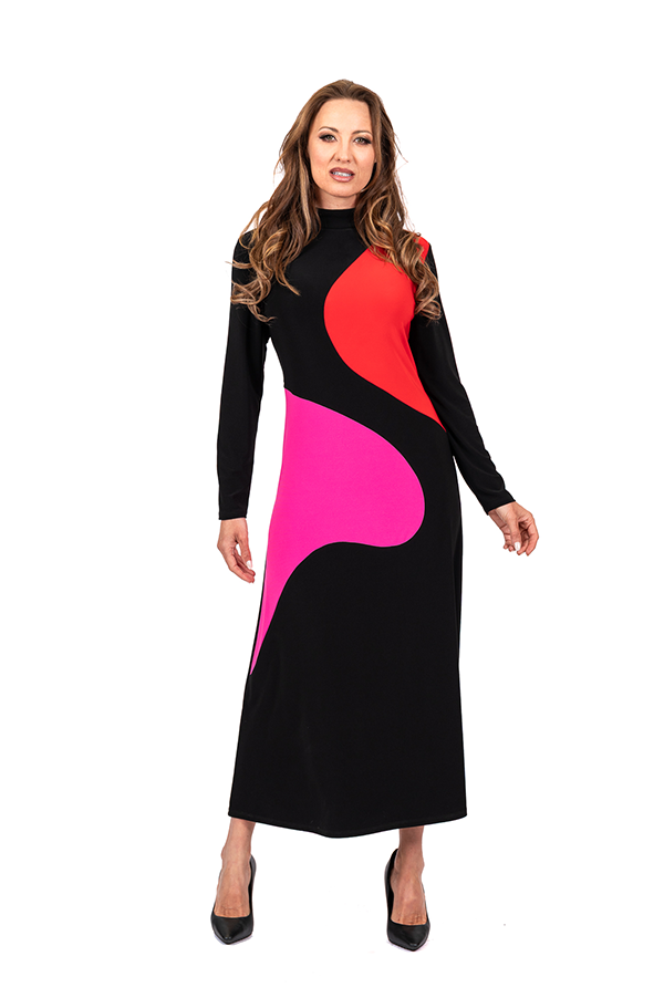 Cowl Jersey Dress