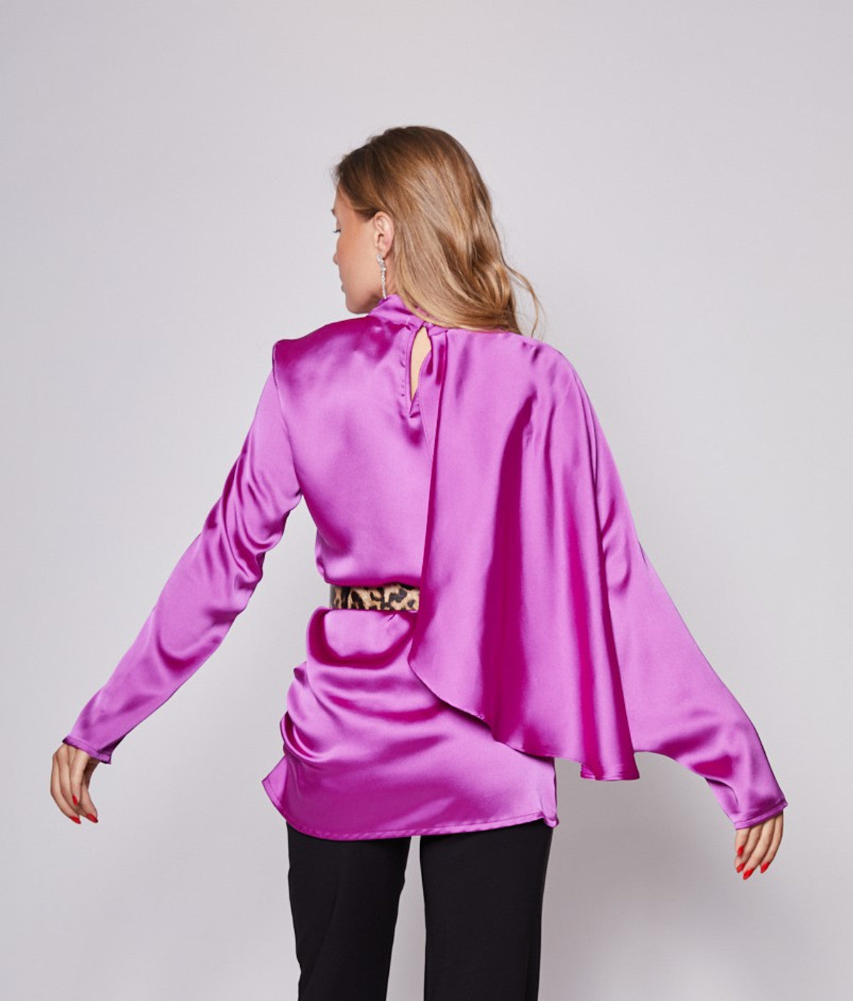 Blouse with Cape Sleeve