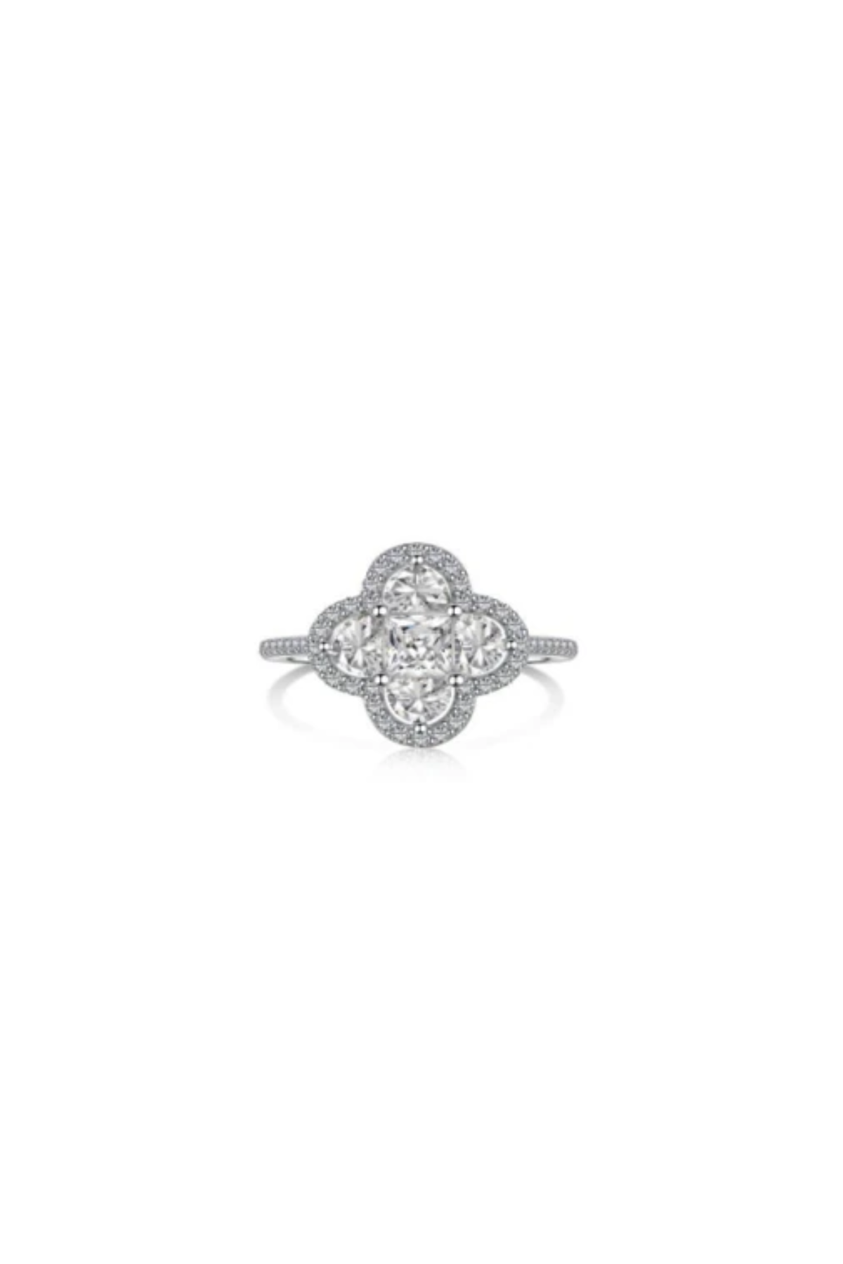 Quatrefoil Synthetic Diamond Ring