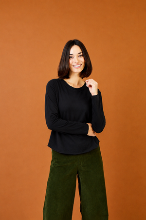William Hi Lo Long Sleeve Top