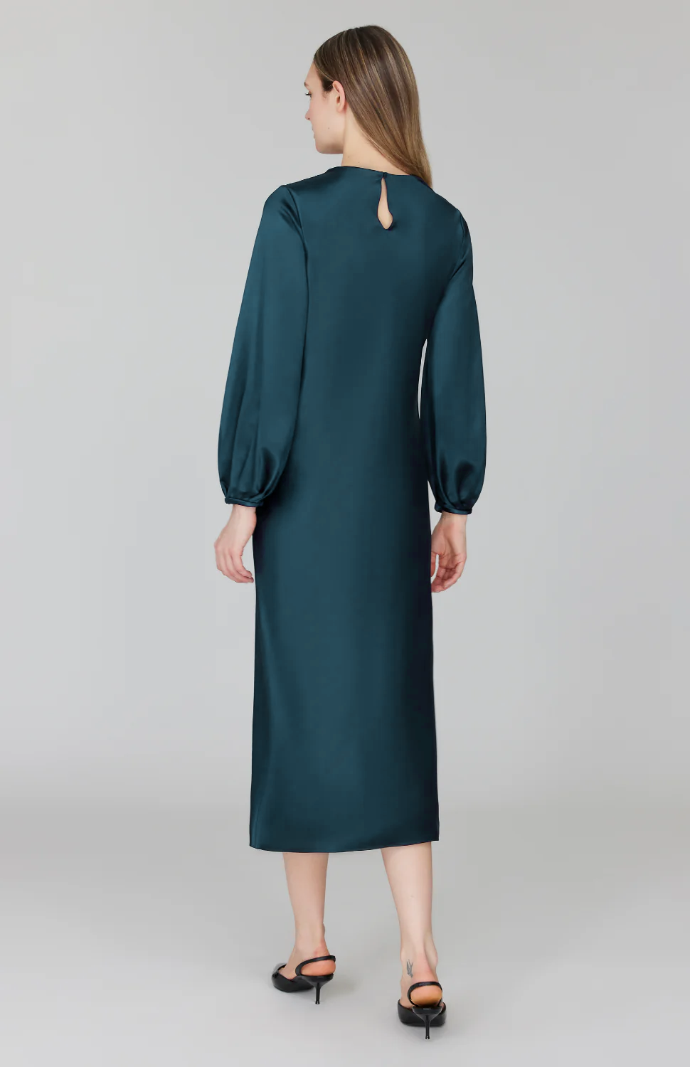 long sleeve bias dress Mood Dress