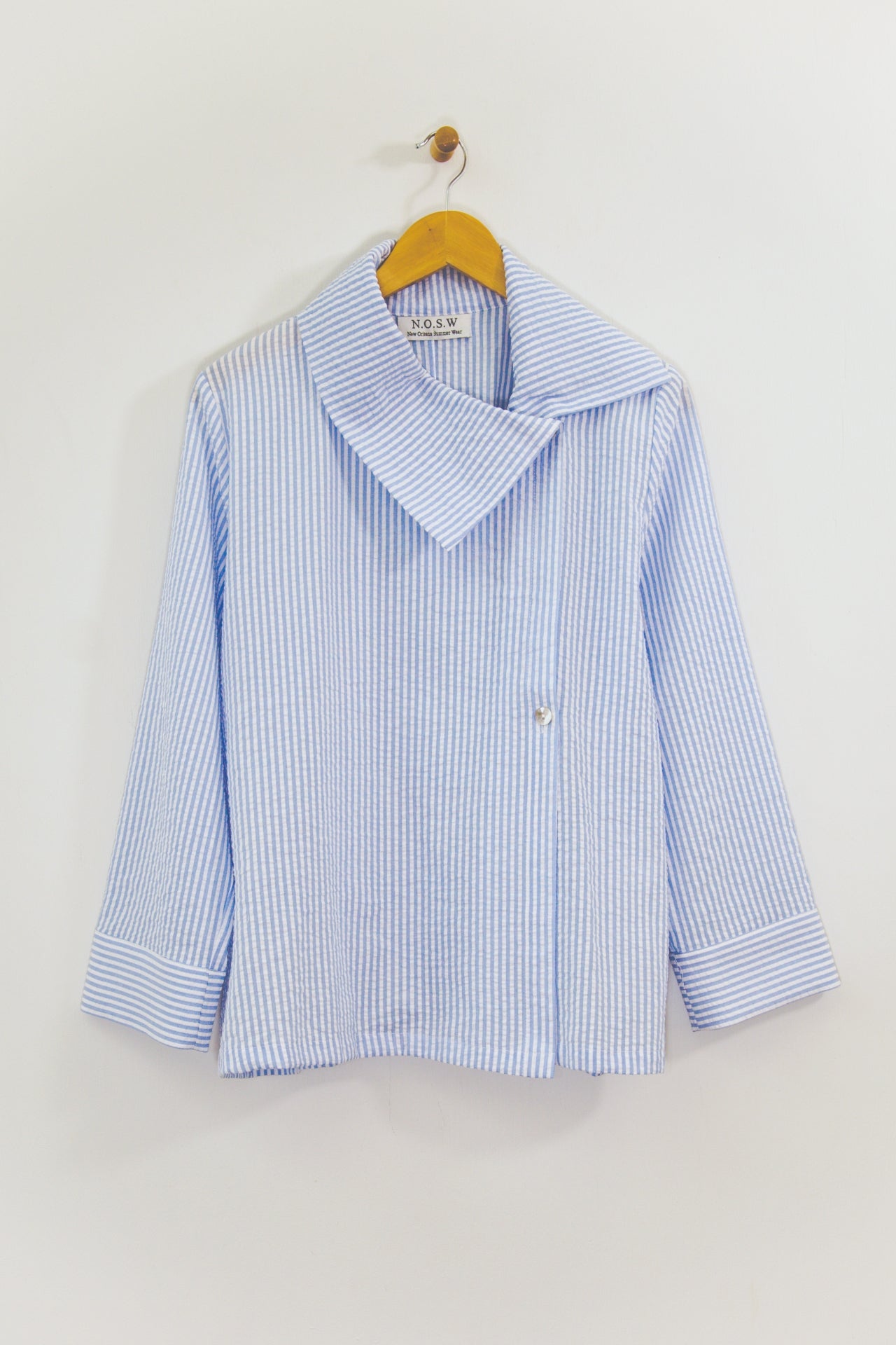 【BAON】Sikone Seersucker Stripe Collar Jacket 25