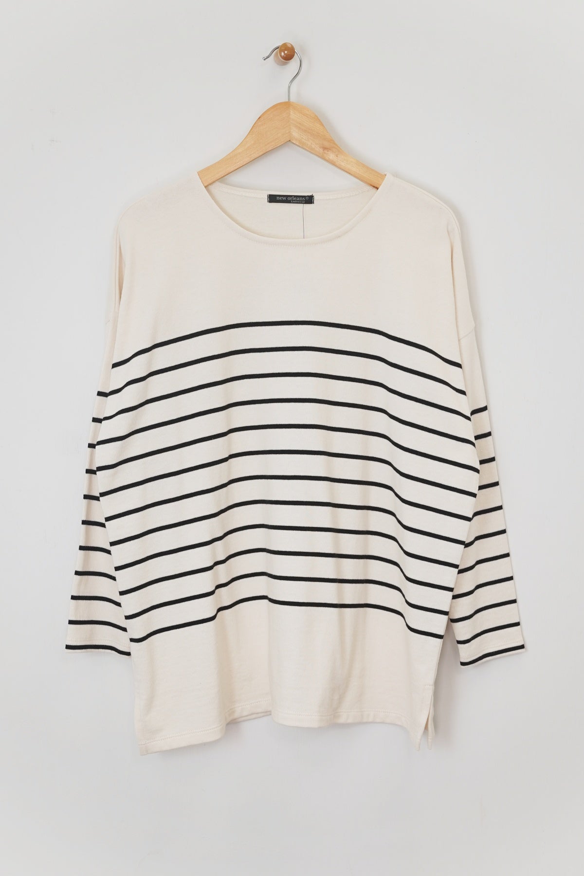 トップス plllllleeeasse multi stripe long sleeve Oversized Striped Long Sleeve Pullover Top - Miss Daisy's