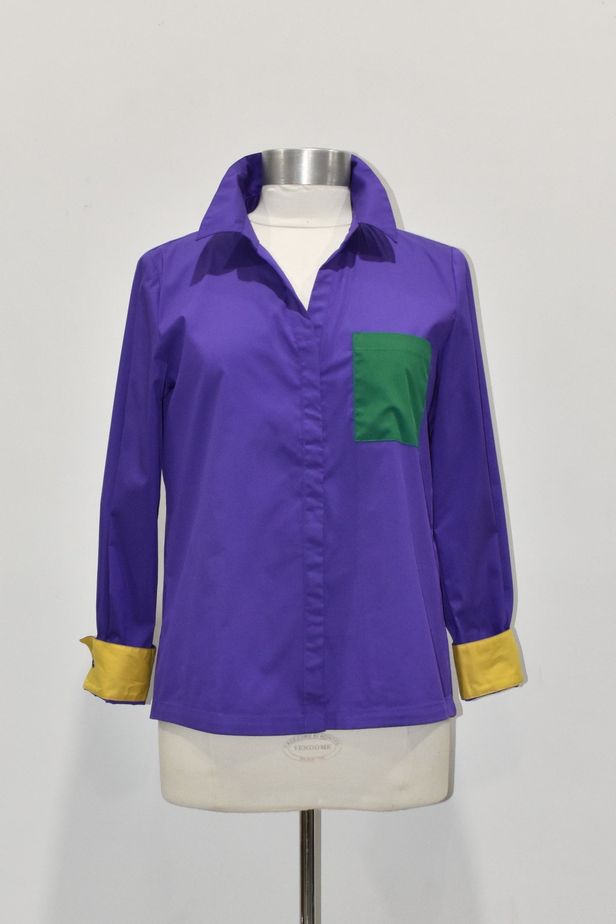 26" Color-Block Mardi Gras Blouse