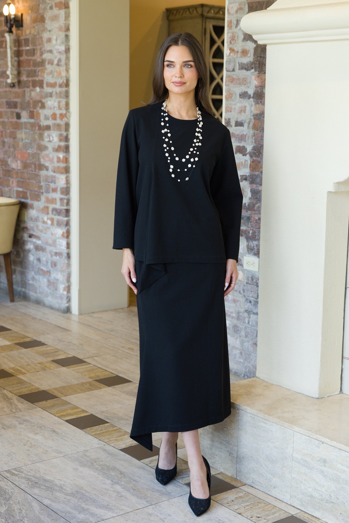 34" Pointed Hem Skirt