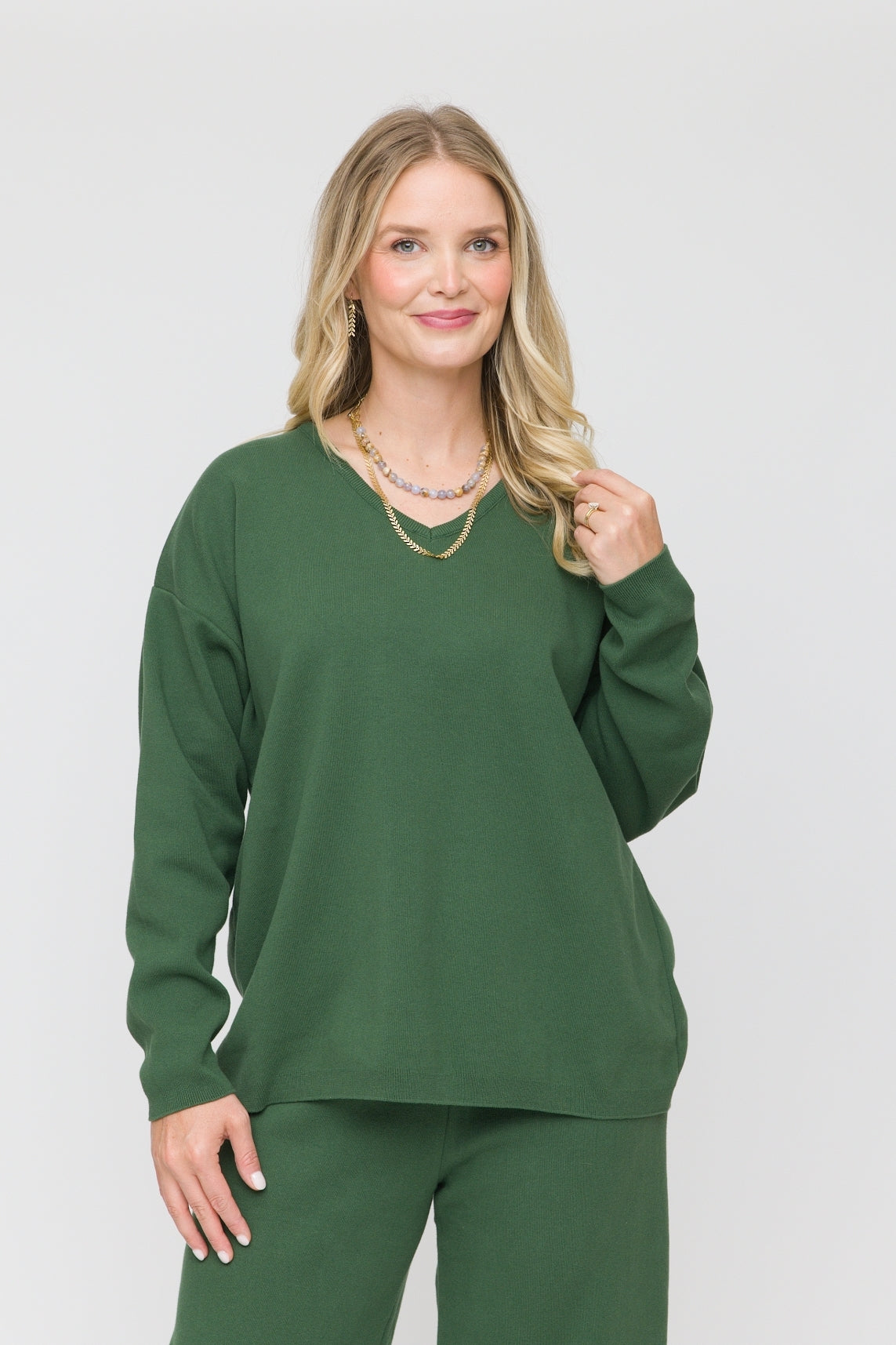 28" Long Sleeve V-Neck Tunic