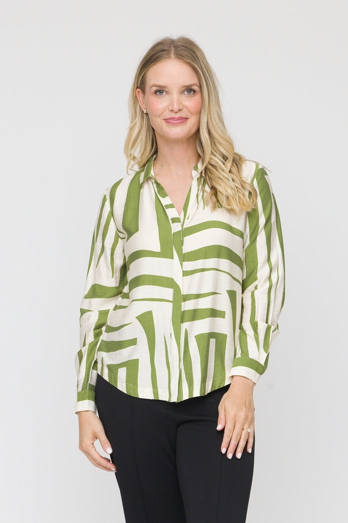 27" Classic Printed Blouse