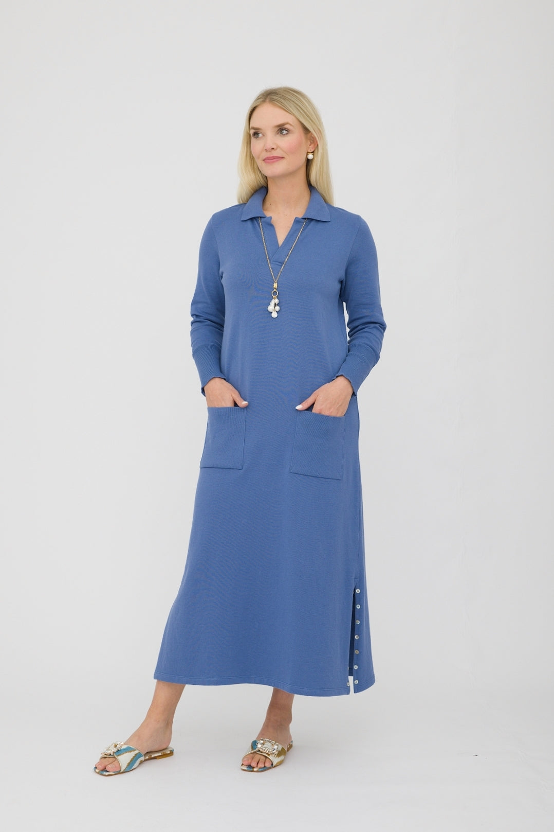 Polo shops dress long sleeve