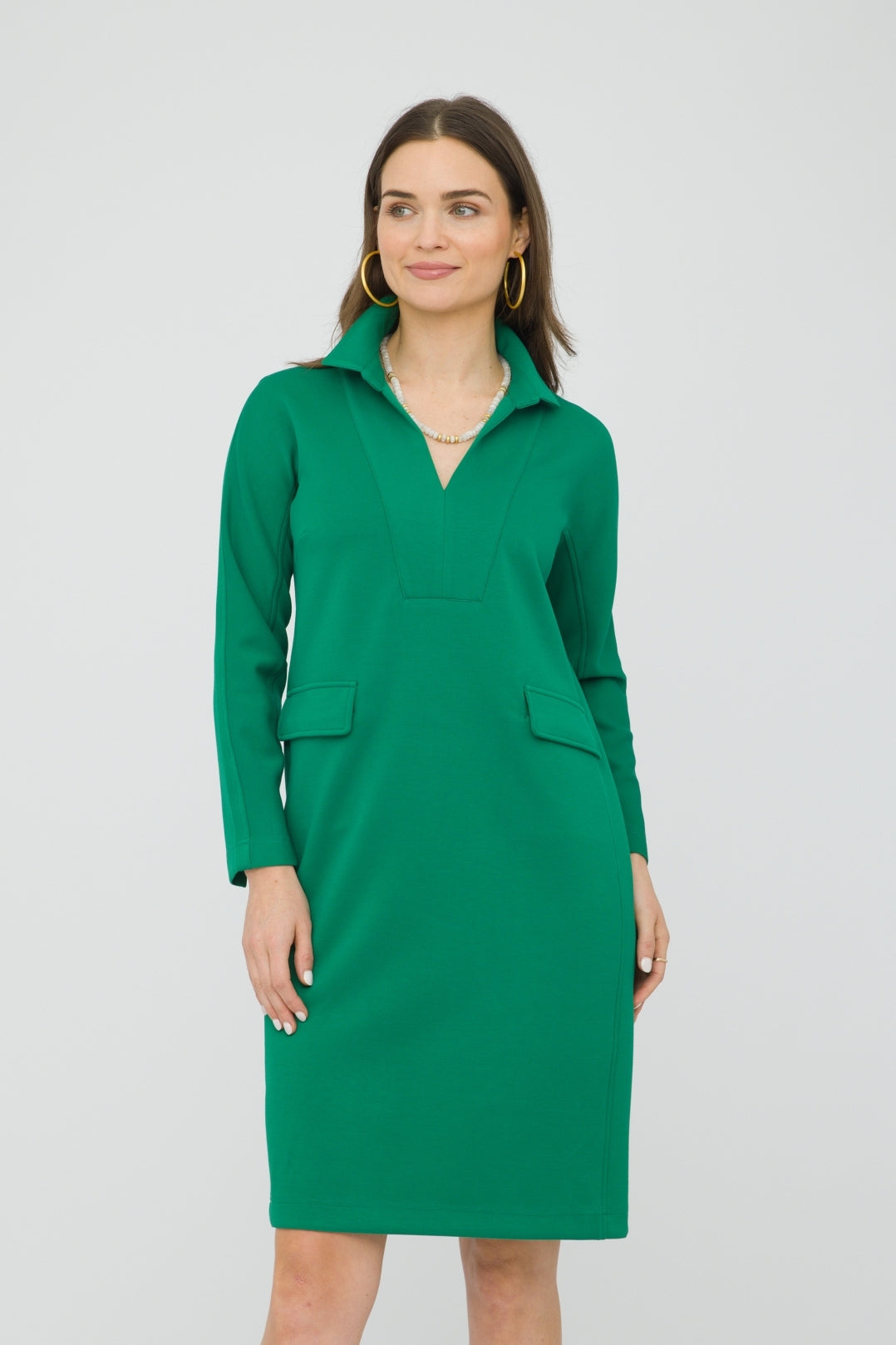 green polo dress women Veronica Beard Besser Polo Midi Dress | Stone Army