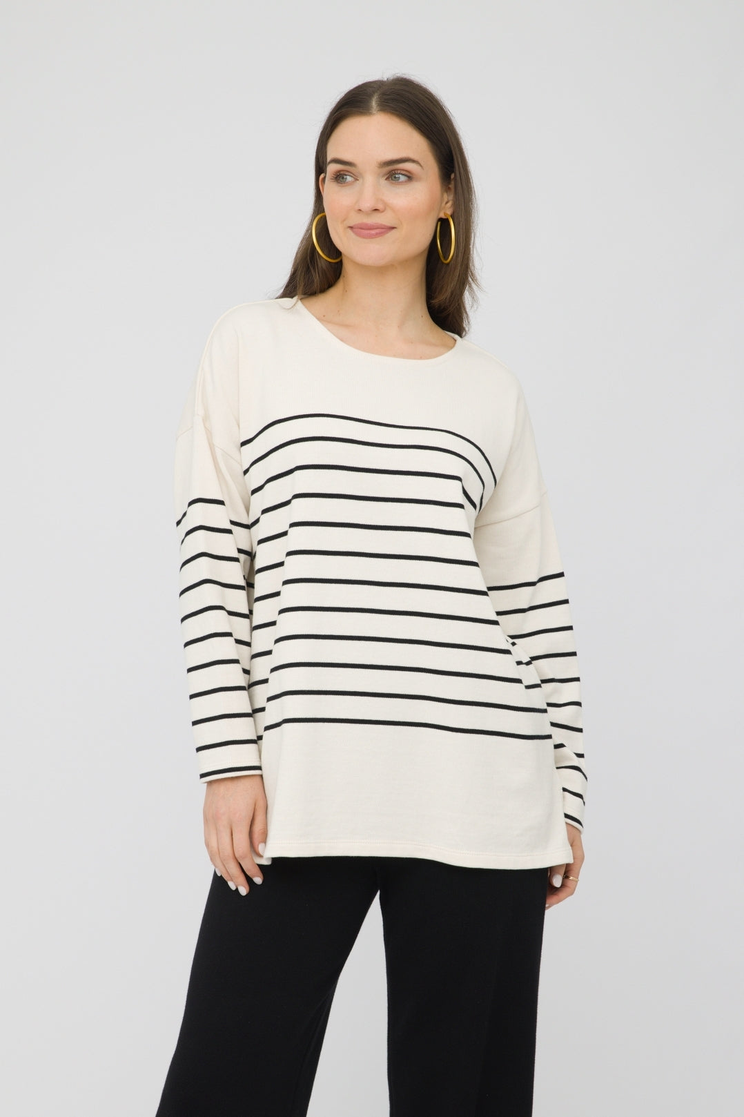 27" Long Sleeve Striped T