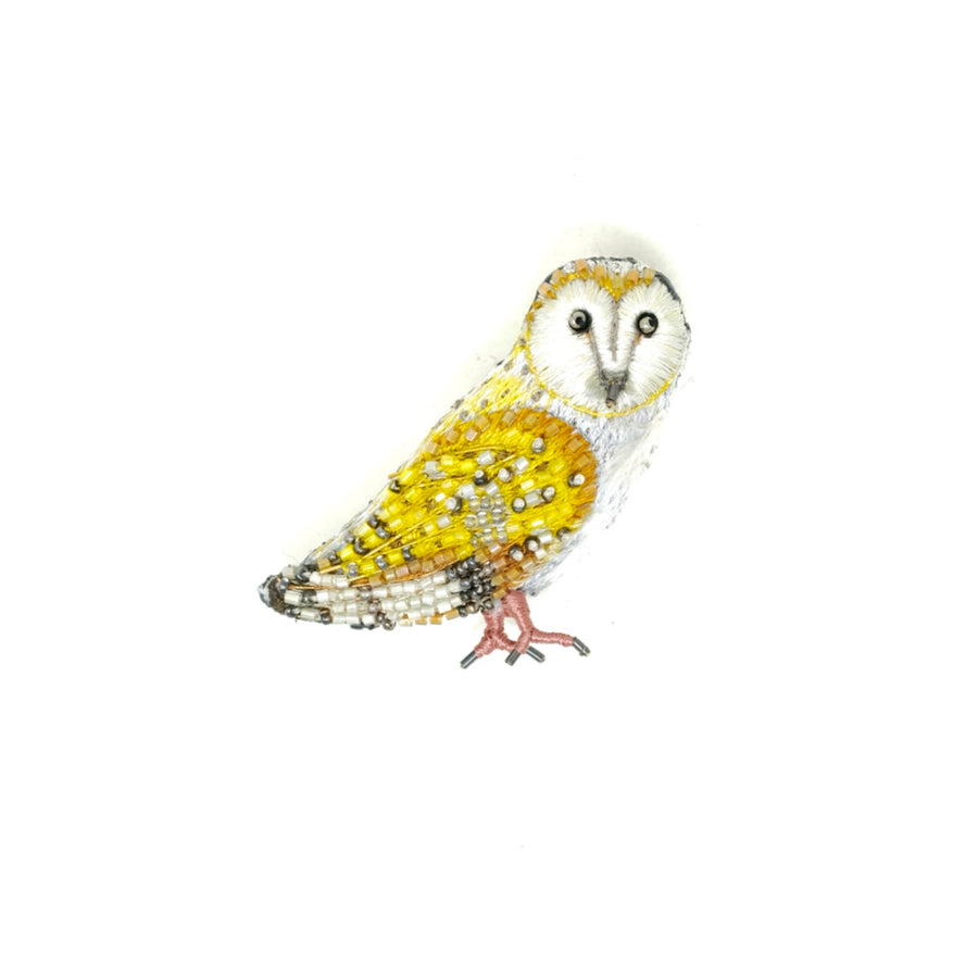 Golden Owl Brooch Pin