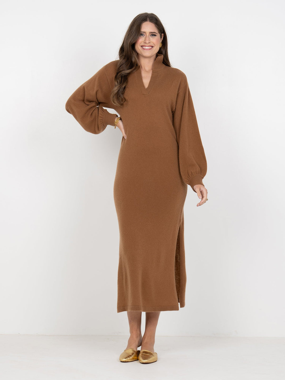 Lolli Maxi Cashmere Dress Lion / M Lolli Maxi Cashmere Dress Lion / M