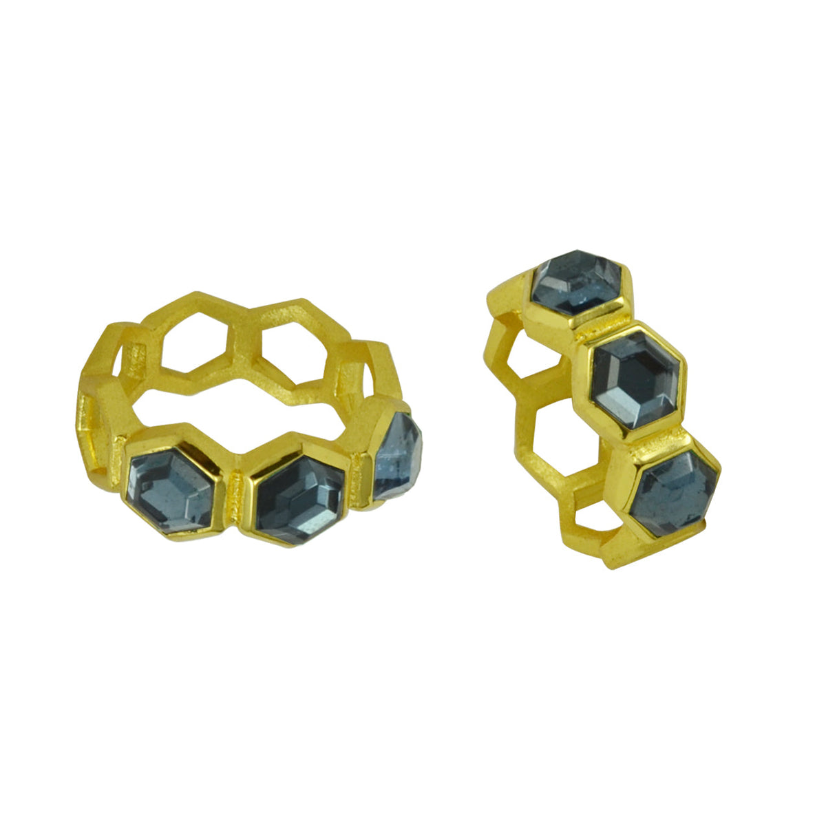 Emanuelle Hexagon Stone Ring