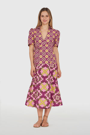 Clark Short Sleeve V-Neck Dress