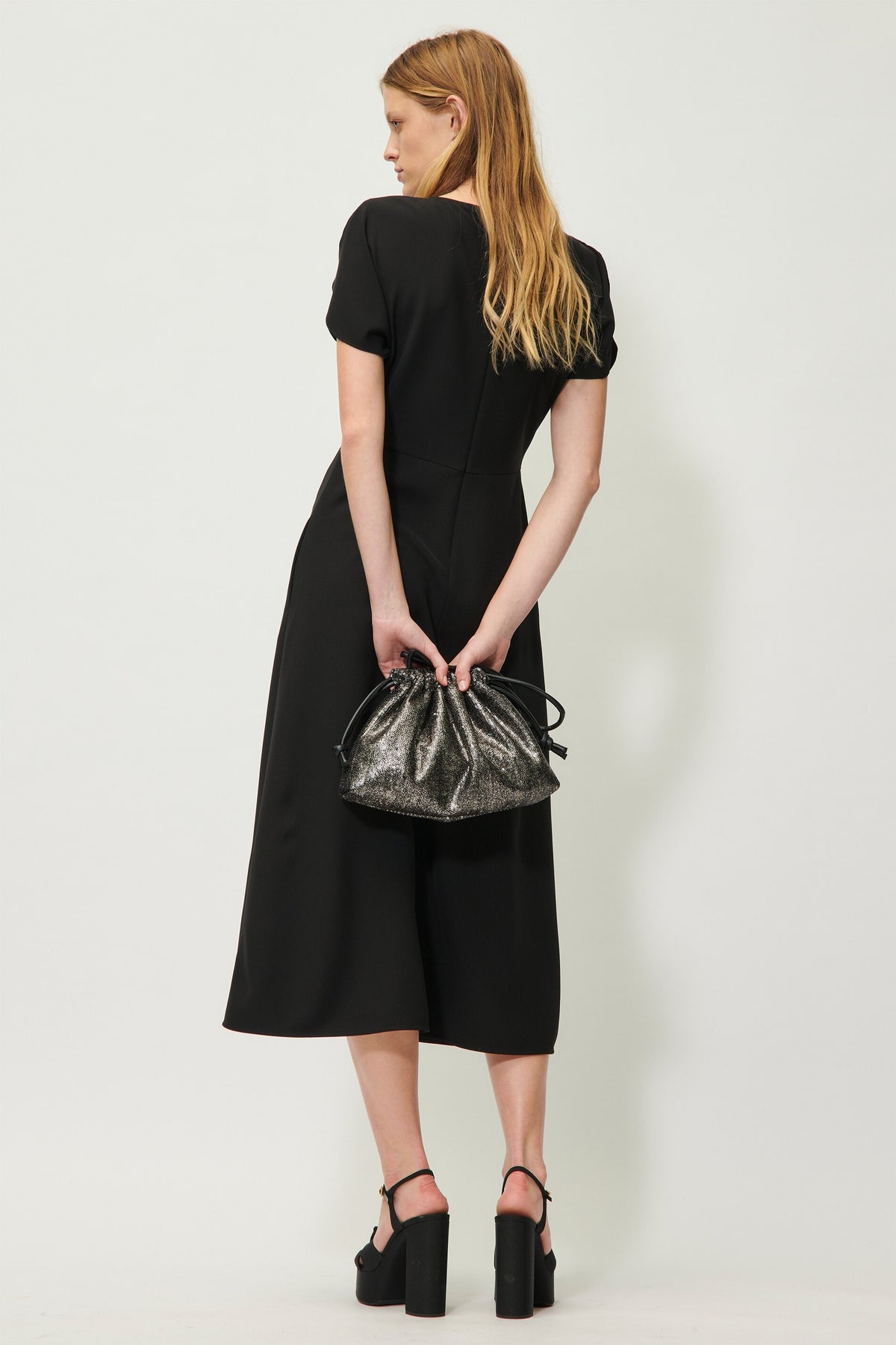 Midi Dress with Flutter Sleeve