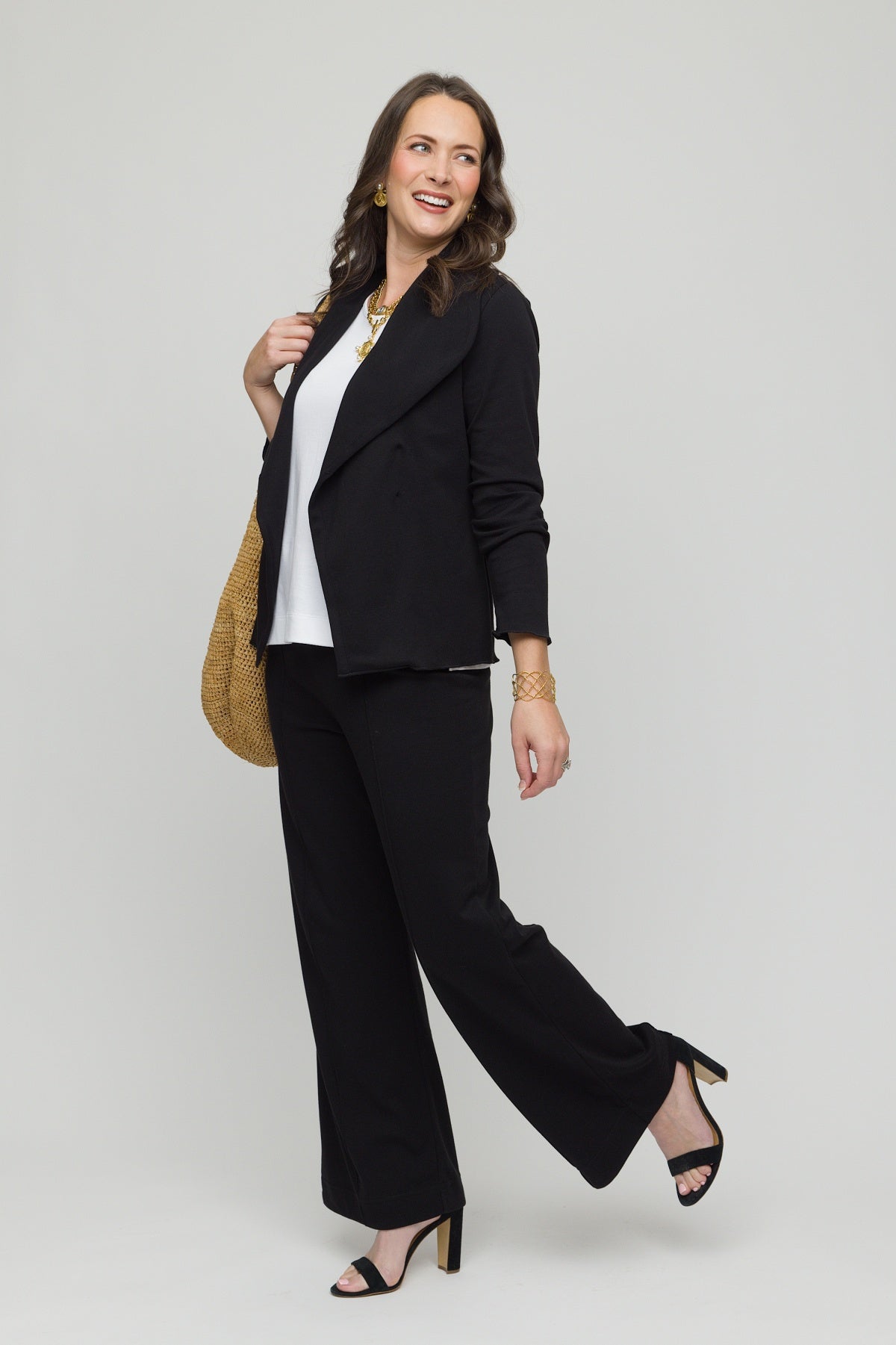 40" Pin-Tuck Wide Pant