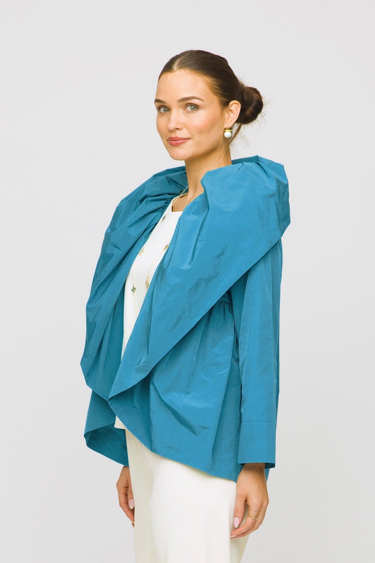 29" Dressy Open Ruffle Collar Jacket