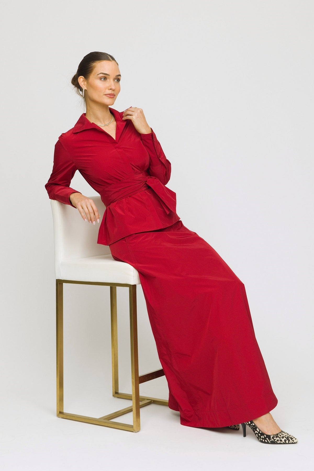 48" High Waist Panel Skirt