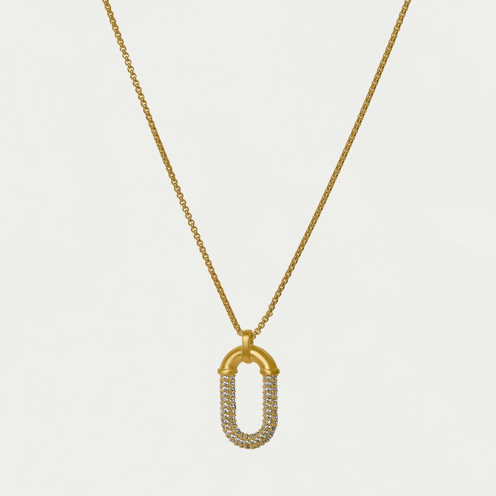 Solene Pavé Pendant Necklace