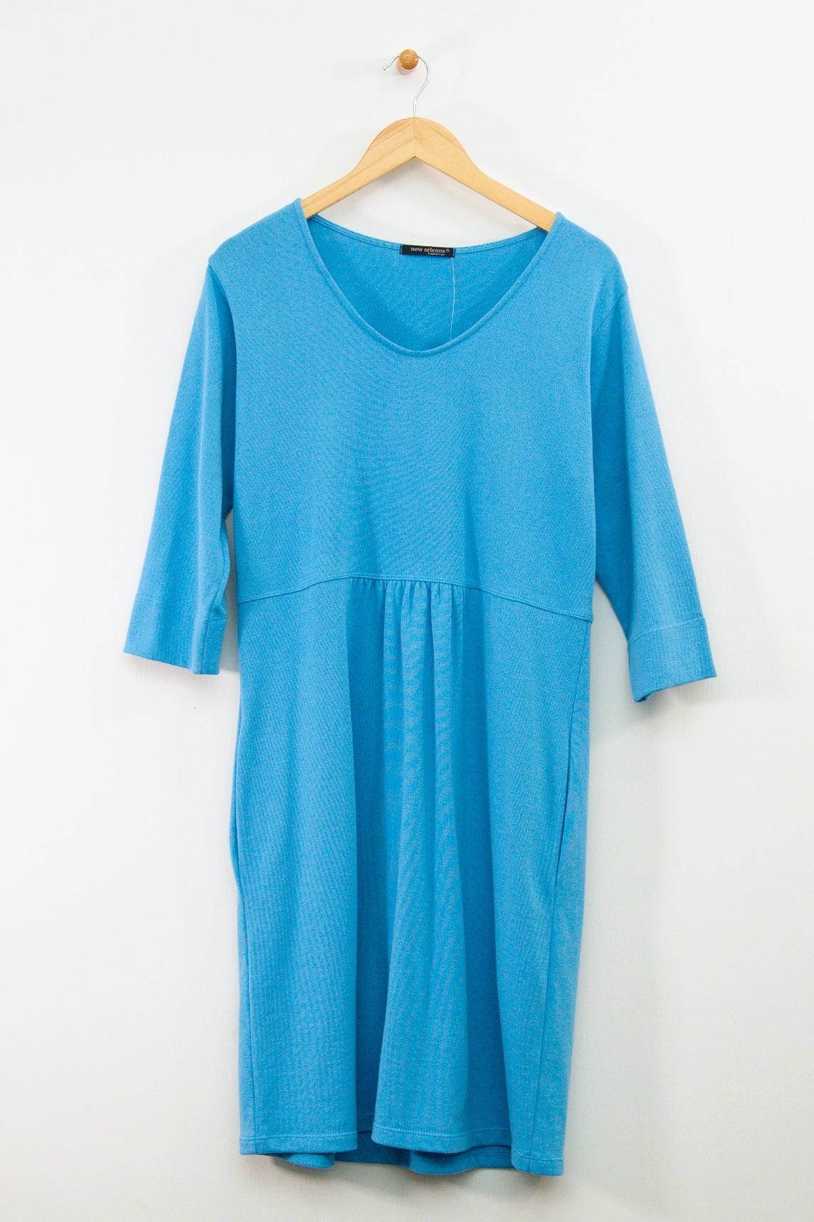 40" Sleeve V-Neck Empire Waist Dress White / 4 (XL) 40" Sleeve V-Neck Empire Waist Dress White / 4 (XL)