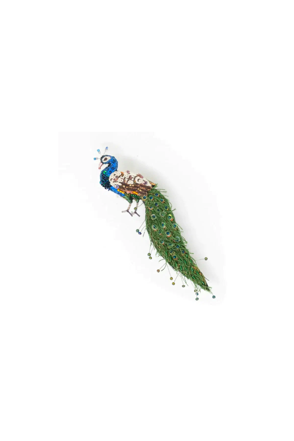 Jewelled Peacock Brooch Pin