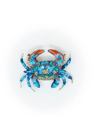 Jimmy Blue Crab Brooch Pin
