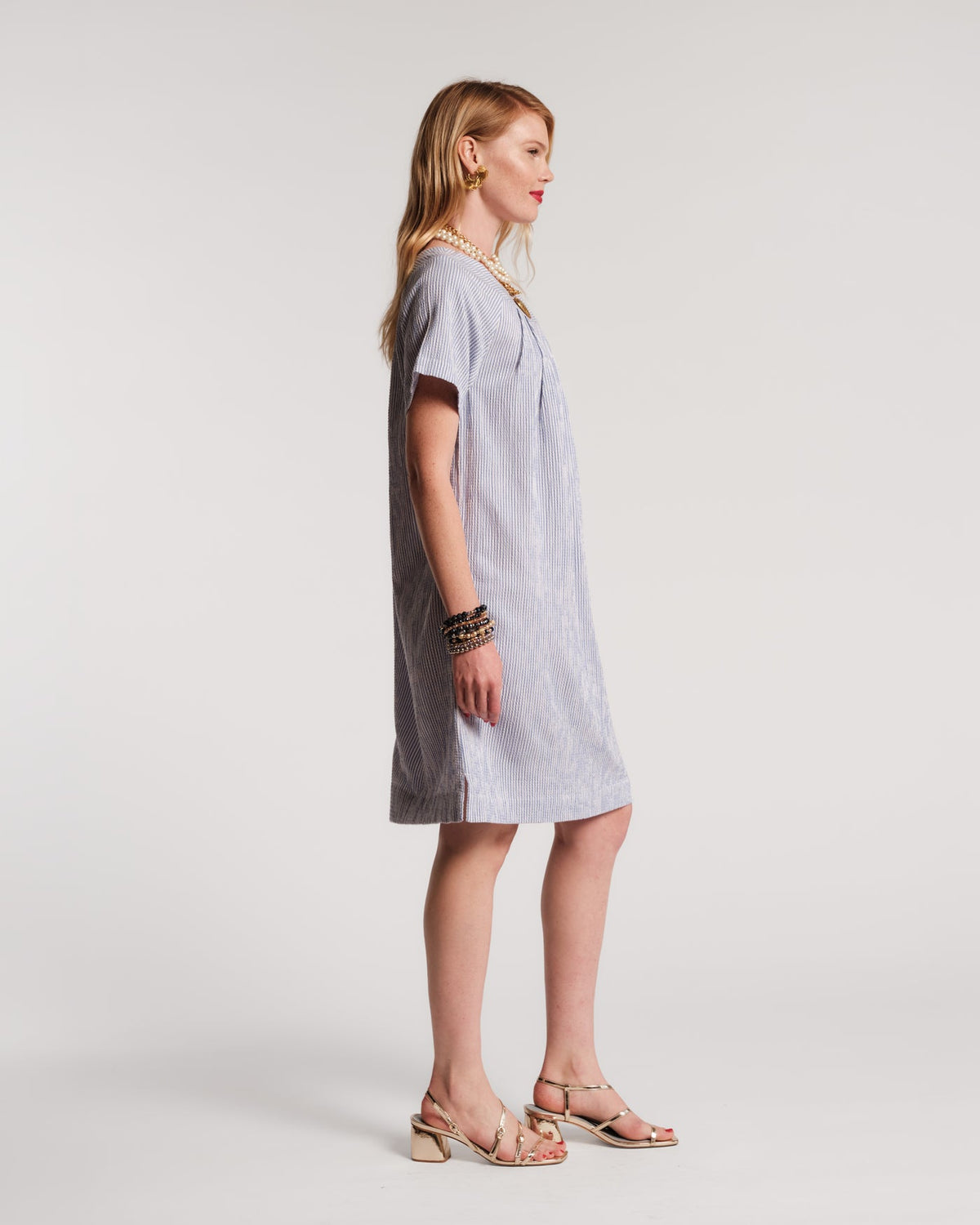 seersucker cotton dress Easy Dress Seersucker Cotton Dress