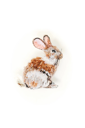 Happy Rabbit Brooch Pin