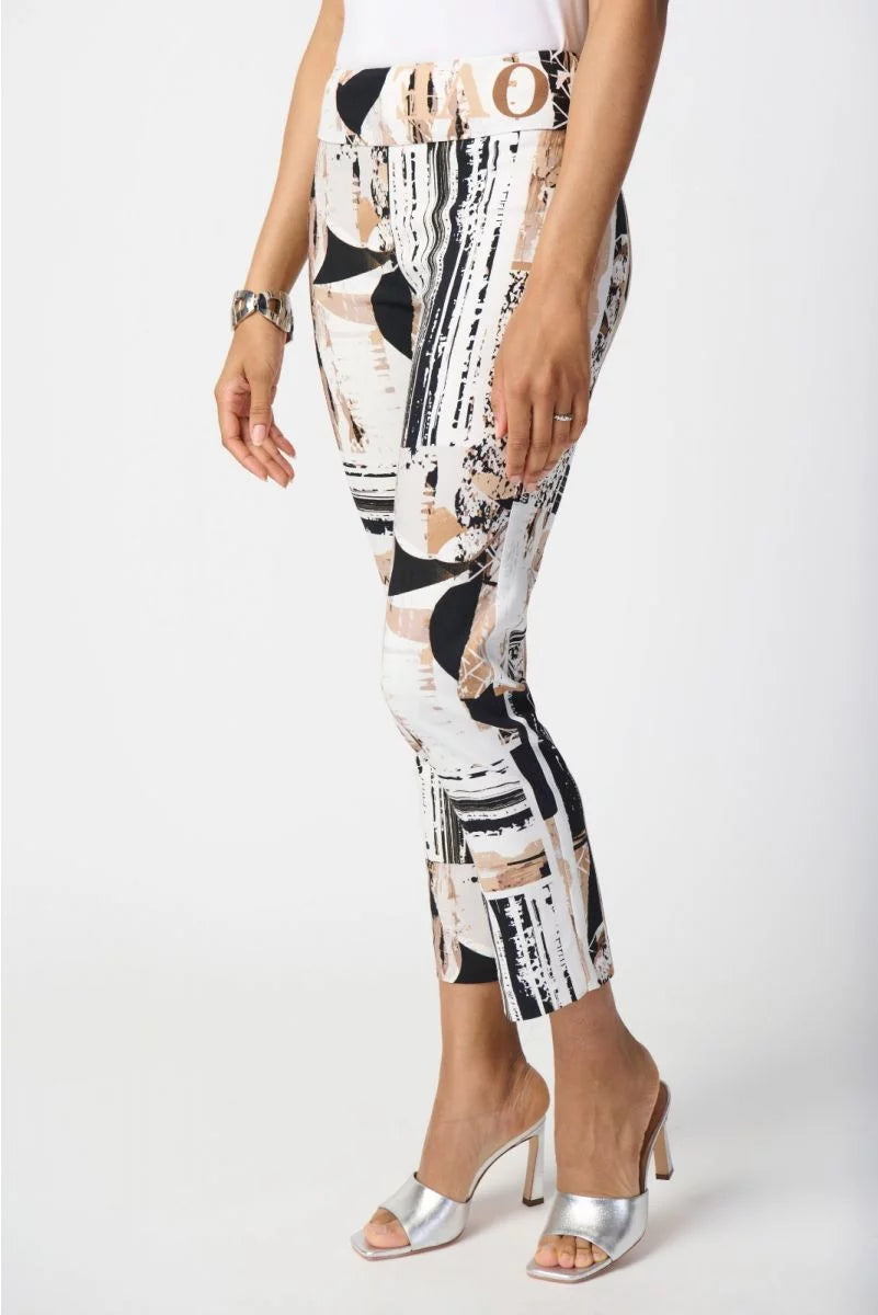 Patchwork Print Cropped Pant