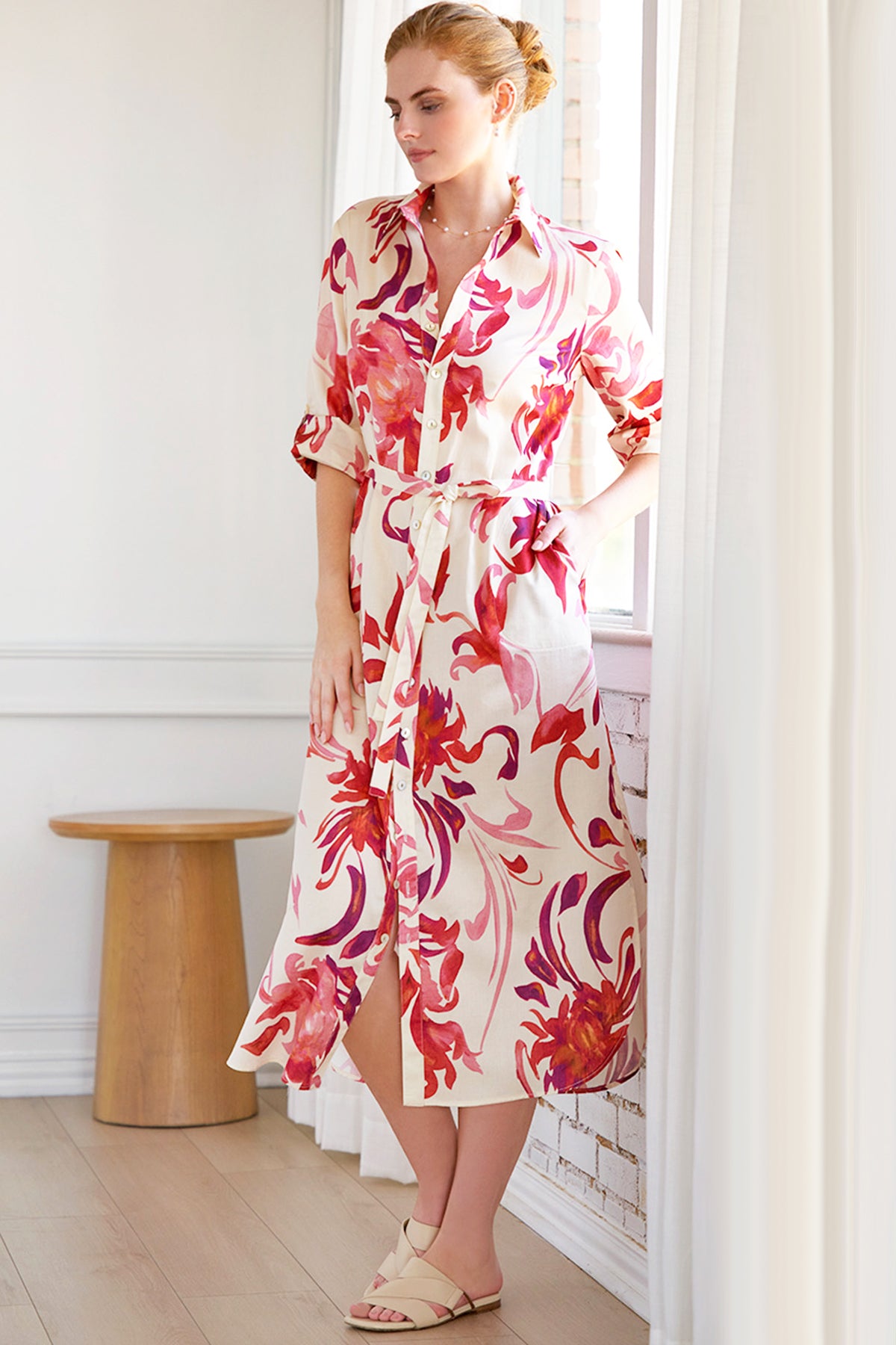 LONG ALEX SHIRTDRESS KYOTO FLORAL