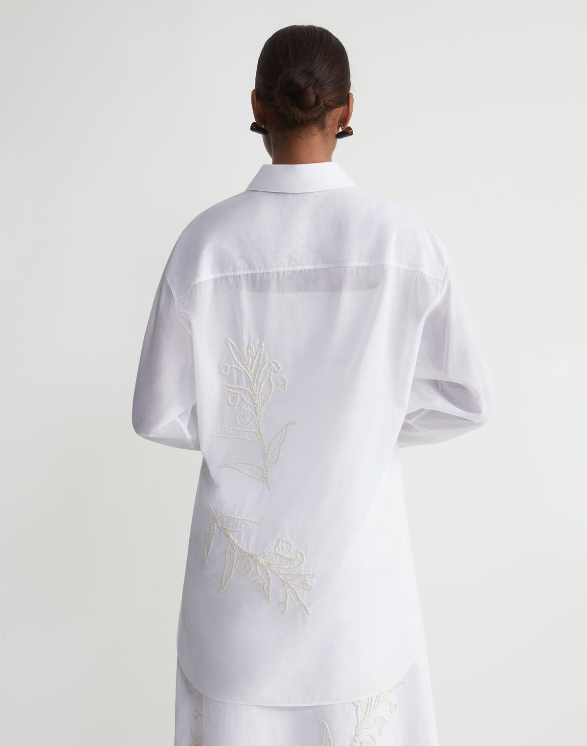 Eco Flora Embroidered Oversized Shirt