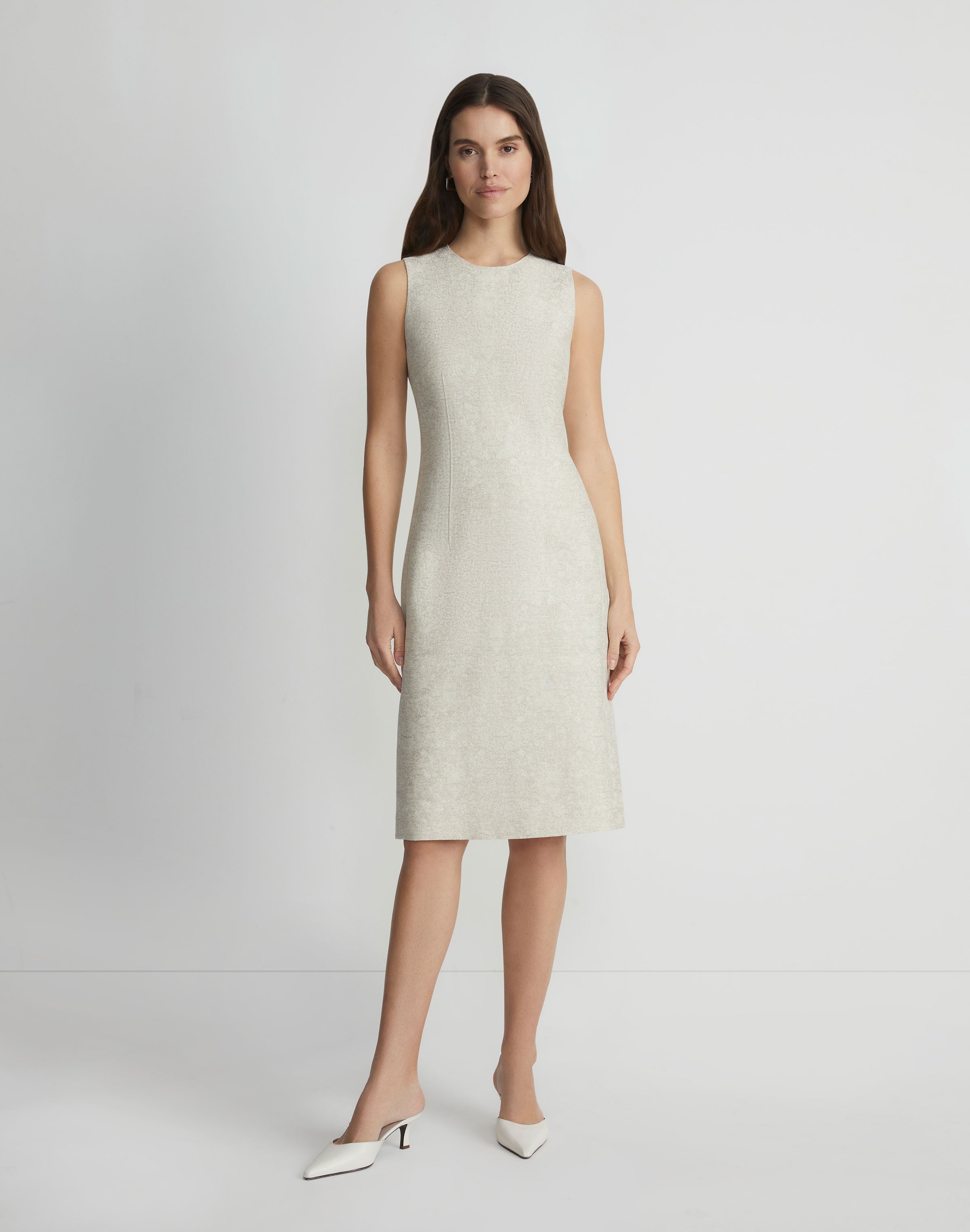 Textured Jacquard Cotton-Linen Sheath Dress – Ballin's LTD