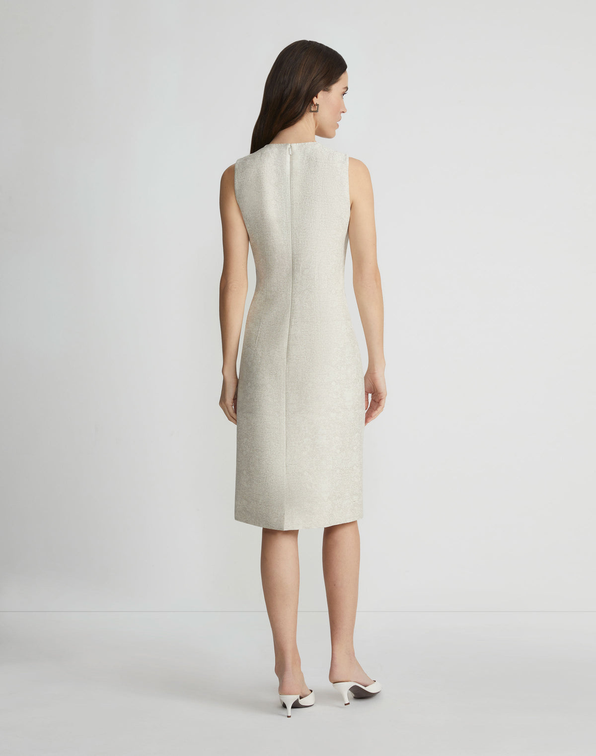 Textured Jacquard Cotton-Linen Sheath Dress Ballin's LTD Textured Jacquard Cotton-Linen Sheath Dress Ballin's LTD