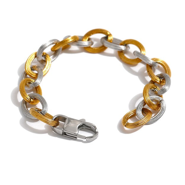 Two Tone Link Bracelet
